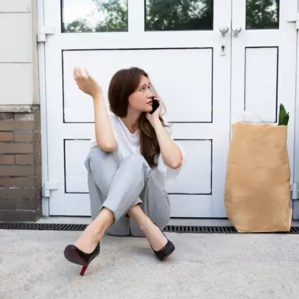 What do you do in the situation of being locked out of the house